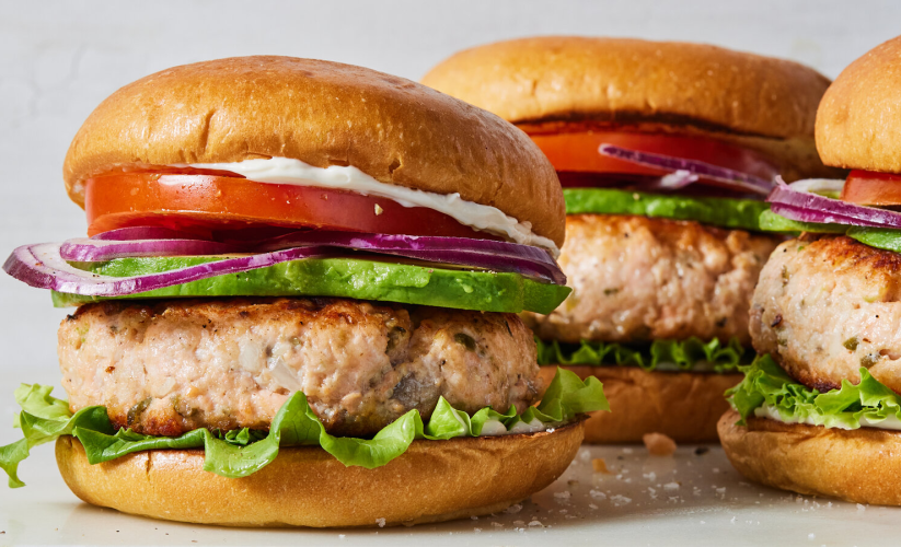 Hamburguesas de salmón